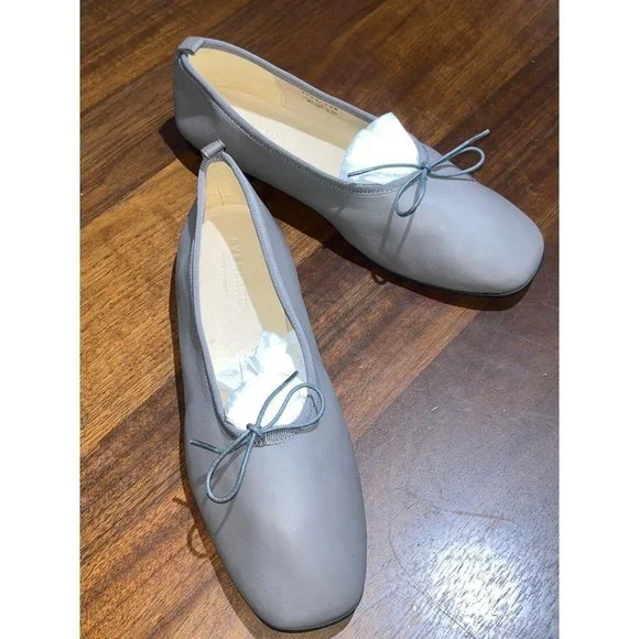 Everlane The Italian Leather Day Ballet Flat in Minimal Grey New Womens shoes - Picture 5 of 10